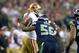 Jan 19, 2014; Seattle, WA, USA; Seattle Seahawks defensive end Cliff Avril (56) sacks and forces a fumble by San Francisco 49ers quarterback Colin Kaepernick (7) during the 2013 NFC Championship football game at CenturyLink Field. Seattle defeated San Fra