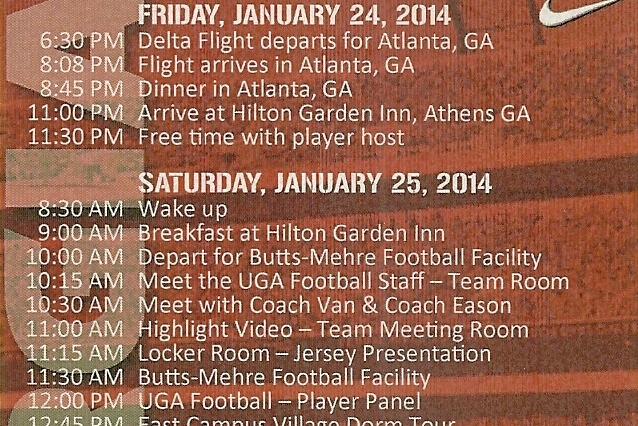 Georgia Football Behind The Scenes Look At An Official Recruiting