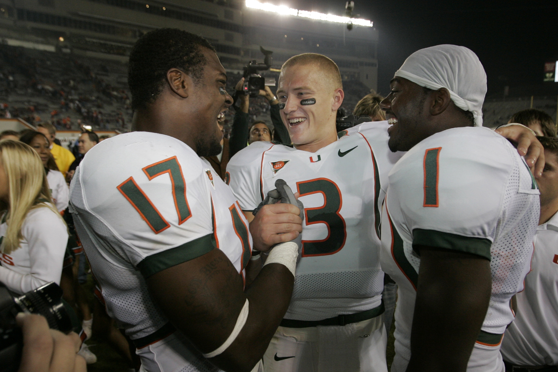 WARREN SAPP CUSTOM UNIVERSITY OF MIAMI HURRICANES W JERSEY THE U