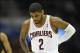 Jan 28, 2014; Cleveland, OH, USA; Cleveland Cavaliers point guard Kyrie Irving reacts in the fourth quarter against the New Orleans Pelicans at Quicken Loans Arena. Mandatory Credit: David Richard-USA TODAY Sports