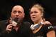 ANAHEIM, CA - FEBRUARY 23: Ronda Rousey is interviewed following her UFC Bantamweight Title fight victory over Liz Carmouche during UFC 157 at Honda Center on February 23, 2013 in Anaheim, California. (Photo by Jeff Gross/Getty Images)