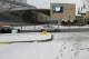 Snow fell on the path to NASCAR's Hall of Fame at Charlotte's convention center.