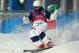 SOCHI, RUSSIA - FEBRUARY 07: Bradley Wilson of the United States practices during the Men's and Ladies Moguls official training session ahead of the the Sochi 2014 Winter Olympics at Rosa Khutor Extreme Park on February 7, 2014 in Sochi, Russia. (Photo b