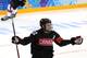 SOCHI, RUSSIA - FEBRUARY 08: Hayley Wickenheiser #22 of Canada celebrates after scoring a goal against Florence Schelling #41 of Switzerland in the second period during the Women's Ice Hockey Preliminary Round Group A Game on day 1 of the Sochi 2014 Wint