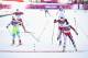 SOCHI, RUSSIA - FEBRUARY 11: Maiken Caspersen Falla of Norway (R) crosses the finish line ahead of Vesna Fabjan of Slovenia (L) and Ingvild Flugstad Oestberg of Norway in the Finals of the Ladies' Sprint Free during day four of the Sochi 2014 Winter Olym