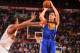 PHOENIX, AZ - FEBRUARY 8: Klay Thompson #11 of the Golden State Warriors shoots against the Phoenix Suns on February 8, 2014 at U.S. Airways Center in Phoenix, Arizona. NOTE TO USER: User expressly acknowledges and agrees that, by downloading and or using