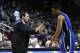 Feb 8, 2014; Chestnut Hill, MA, USA; Duke Blue Devils head coach Mike Krzyzewski reacts to a foul called against forward Jabari Parker (1) during the second half of a game against the Boston College Eagles at Silvio O. Conte Forum. Mandatory Credit: Mark