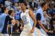 Feb 4, 2014; Chapel Hill, NC, USA; North Carolina Tar Heels forward James Michael McAdoo (43) reacts in the first half at Dean E. Smith Student Activities Center. Mandatory Credit: Bob Donnan-USA TODAY Sports