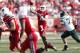 LOUISVILLE, KY - SEPTEMBER 1: Will Gardner #11 of the Louisville Cardinals throws a 30-yard touchdown pass in the fourth quarter of the game against the Ohio Bobcats at Papa John's Cardinal Stadium on September 1, 2013 in Louisville, Kentucky. (Photo by J