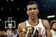 DENVER - JANUARY 28: Larry Nance #22 of the Phoenix Suns looks on after winning the 1984 NBA Slam Dunk Competition during All-Star Weekend on January 28, 1984 in Denver, Colorado. NOTE TO USER: User expressly acknowledges and agrees that, by downloading