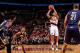 PORTLAND, OR - JANUARY 23: Damian Lillard #0 of the Portland Trail Blazers shoots a three-pointer against the Indiana Pacers on January 23, 2013 at the Rose Garden Arena in Portland, Oregon. NOTE TO USER: User expressly acknowledges and agrees that, by do