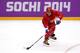 SOCHI, RUSSIA - FEBRUARY 10: Alex Ovechkin #8 of Russia practices on day three of the Sochi 2014 Winter Olympics at Bolshoy Arena on February 10, 2014 in Sochi, Russia. (Photo by Bruce Bennett/Getty Images)