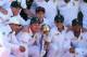 PERTH, AUSTRALIA - DECEMBER 03: South African captain Graeme Smith poses with team mates and the ICC Test Championship mace during day four of the Third Test Match between Australia and South Africa at the WACA on December 3, 2012 in Perth, Australia. (