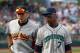Jun 18, 2013; Dayton, OH, USA; West shortstop Carlos Correa, left, and Byron Buxton, right, during the Midwest League-All Star Game at Fifth Third Field. Mandatory Credit: David Kohl-USA TODAY Sports