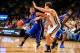 Feb 18, 2014; Atlanta, GA, USA; Duke Blue Devils guard Rasheed Sulaimon (14) drives to the basket past Georgia Tech Yellow Jackets center Daniel Miller (5) in the second half at Hank McCamish Pavilion. Duke won 68-51. Mandatory Credit: Daniel Shirey-USA T
