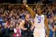 DURHAM, NC - FEBRUARY 15: Tyler Thornton #3 of the Duke Blue Devils salutes the fans after a win over the Maryland Terrapins during their game at Cameron Indoor Stadium on February 15, 2014 in Durham, North Carolina. Duke won 69-67. (Photo by Grant Halv