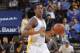 OAKLAND, CA - JANUARY 26: MarShon Brooks #2 of the Golden State Warriors handles the ball against the Portland Trail Blazers on January 26, 2014 at Oracle Arena in Oakland, California. NOTE TO USER: User expressly acknowledges and agrees that, by download