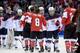 SOCHI, RUSSIA - FEBRUARY 20: Canada and United States shake hands after Canada won3-2 in overtime during the Ice Hockey Women's Gold Medal Game on day 13 of the Sochi 2014 Winter Olympics at Bolshoy Ice Dome on February 20, 2014 in Sochi, Russia. (Photo