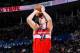 OKLAHOMA CITY, OK - MARCH 27: Jan Vesely #24 of the Washington Wizards shoots against the Oklahoma City Thunder on March 27, 2013 at the Chesapeake Energy Arena in Oklahoma City, Oklahoma. NOTE TO USER: User expressly acknowledges and agrees that, by down