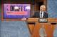 Jun 27, 2013; Brooklyn, NY, USA; NBA commissioner David Stern speaks after the first round of the 2013 NBA Draft at the Barclays Center. Mandatory Credit: Joe Camporeale-USA TODAY Sports