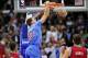 February 9, 2014; Los Angeles, CA, USA; Los Angeles Clippers power forward Blake Griffin (32) dunks to score a basket against the Philadelphia 76ers during the first half at Staples Center. Mandatory Credit: Gary A. Vasquez-USA TODAY Sports