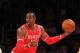 LOS ANGELES, CA - FEBRUARY 19: Dwight Howard #12 of the Houston Rockets handles the ball against the Los Angeles Lakers at Staples Center on February 19, 2014 in Los Angeles, California. NOTE TO USER: User expressly acknowledges and agrees that, by down