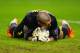 MANCHESTER, ENGLAND - FEBRUARY 18: Victor Valdes of Barcelona makes a save during the UEFA Champions League Round of 16 first leg match between Manchester City and Barcelona at the Etihad Stadium on February 18, 2014 in Manchester, England. (Photo by L