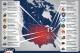 The 2014 AUDL teams in the Northeast, Midwest, and Western divisions.