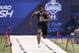 INDIANAPOLIS, IN - FEBRUARY 23: Former Georgia Southern running back Jerick McKinnon runs the 40-yard dash during the 2014 NFL Combine at Lucas Oil Stadium on February 23, 2014 in Indianapolis, Indiana. (Photo by Joe Robbins/Getty Images)