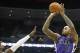 Feb 23, 2014; Denver, CO, USA; Sacramento Kings center DeMarcus Cousins (15) shoots the ball during the second half against the Denver Nuggets at Pepsi Center. The Kings won 109-95. Mandatory Credit: Chris Humphreys-USA TODAY Sports