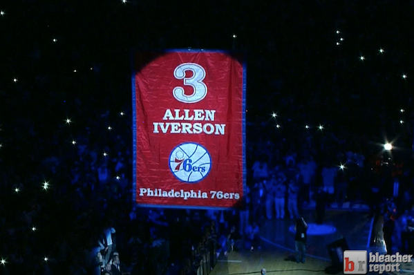 NBA on X: ICYMI.. @alleniverson's full jersey retirement ceremony