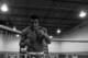 DELRAY BEACH, FL - SEPTEMBER 17: (EDITORS NOTE: Image has been converted to black and white.) Vitor Belfort conducts a workout at the Jaco Hybrid Training Center on September 17, 2012 in Delray Beach, Florida. Belfort will fight Jon Jones on September 22