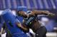 INDIANAPOLIS, IN - FEBRUARY 24: Former Florida State defensive lineman Timmy Jernigan takes part in position drills during the 2014 NFL Combine at Lucas Oil Stadium on February 24, 2014 in Indianapolis, Indiana. (Photo by Joe Robbins/Getty Images)