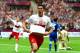 WARSAW, POLAND - JUNE 08: Robert Lewandowski of Poland celebrates scoring the opening goal during the UEFA EURO 2012 Group A match between Poland and Greece at National Stadium on June 8, 2012 in Warsaw, Poland. (Photo by Michael Steele/Getty Images)