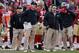 SAN FRANCISCO, CA - DECEMBER 30: Head coach Jim Harbaugh of the San Francisco 49ers (left) stands next to defensive line coach Jim Tomsula the Arizona Cardinals at Candlestick Park on December 30, 2012 in San Francisco, California. (Photo by Ezra Shaw/G