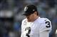 Dec 22, 2012; Charlotte, NC, USA; Oakland Raiders quarterback Carson Palmer (3) on the sidelines in the second half. The Panthers defeated the Raiders 17-6 at Bank of America Stadium. Mandatory Credit: Bob Donnan-USA TODAY Sports