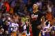 Mar 6, 2014; Phoenix, AZ, USA; Phoenix Suns forward P.J. Tucker celebrates in the fourth quarter against the Oklahoma City Thunder at the US Airways Center. The Suns defeated the Thunder 128-122. Mandatory Credit: Mark J. Rebilas-USA TODAY Sports