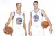 OAKLAND, CA - SEPTEMBER 27: Stephen Curry #30 and Klay Thompson #11 pose for a photo on Golden State Warriors media day held September 27, 2013 at the Warriors practice facility in Oakland, California. NOTE TO USER: User expressly acknowledges and agrees