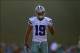 Aug 4, 2013; Canton, OH, USA; Dallas Cowboys wide receiver Miles Austin (19) warms up prior to the 2013 Pro Football Hall of Fame game at Fawcett Stadium. Mandatory Credit: Andrew Weber-USA TODAY Sports