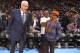 NEW YORK, NY - April 5: Phil Jackson and Spike Lee share a laugh before the game between the New York Knicks and the Milwaukee Bucks on April 5, 2013 at Madison Square Garden in New York City. NOTE TO USER: User expressly acknowledges and agrees that, by