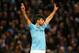 MANCHESTER, ENGLAND - JANUARY 18: Sergio Aguero of Manchester City celebratesafter scoring his team's fourth goal during the Barclays Premier League match between Manchester City and Cardiff City at the Etihad Stadium on January 18, 2014 in Manchester, E