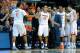 CHARLOTTESVILLE, VA - MARCH 01: Justin Anderson #1 and Malcolm Brogdon #15 of the Virginia Cavaliers celebrate against the Syracuse Orange during the second half at John Paul Jones Arena on March 1, 2014 in Charlottesville, Virginia. Virginia defeated S