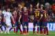 BARCELONA, SPAIN - MARCH 12: The players of FC Barcelona celebrate after the UEFA Champions League Round of 16 match between FC Barcelona and Manchester City at Camp Nou on March 12, 2014 in Barcelona, Spain. (Photo by Alex Livesey/Getty Images)