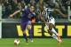 TURIN, ITALY - MARCH 13: Alessandro Matri (L) of ACF Fiorentina is pulled by his shirt by Angelo Ogbonna of Juventus during the UEFA Europa League Round of 16 match between Juventus and ACF Fiorentina at Juventus Arena on March 13, 2014 in Turin, Italy.