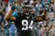 JACKSONVILLE, FL - DECEMBER 05: Jeremy Mincey #94 of the Jacksonville Jaguars celebrates a defensive stand during the game against the Houston Texans at EverBank Field on December 5, 2013 in Jacksonville, Florida. (Photo by Sam Greenwood/Getty Images)
