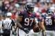 Sep 29, 2013; Houston, TX, USA; Houston Texans defensive tackle Terrell McClain (97) reacts after recovering a fumble during the second quarter against the Seattle Seahawks at Reliant Stadium. Mandatory Credit: Troy Taormina-USA TODAY Sports