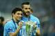 LONDON, ENGLAND - MARCH 02: (L-R) Jesus Navas and Alvaro Negredo of Manchester City pose with the trophy after the Capital One Cup Final between Manchester City and Sunderland at Wembley Stadium on March 2, 2014 in London, England. (Photo by Jamie McDon