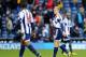 WEST BROMWICH, ENGLAND - FEBRUARY 22: Goal scorer Matej Vydra (R) of West Bromwich Albion talks to team-mate Victor Anichebe as they leave the field after the Barclays Premier League match between West Bromwich Albion and Fulham at the Hawthorns on Febru
