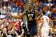 GREENSBORO, NC - MARCH 15: Lamar Patterson #21 of the Pittsburgh Panthers reacts against the Virginia Cavaliers during the semifinals of the 2014 Men's ACC Basketball Tournament at Greensboro Coliseum on March 15, 2014 in Greensboro, North Carolina. (Ph
