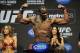 Apr 26, 2013; Newark, NJ, USA; Ovince St. Preux weighs in for his light heavyweight bout against Gian Villante (not pictured) at the Prudential Center. Mandatory Credit: Joe Camporeale-USA TODAY Sports